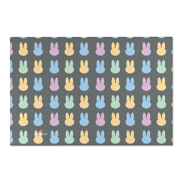 Dark Grey Bunny Area Rugs