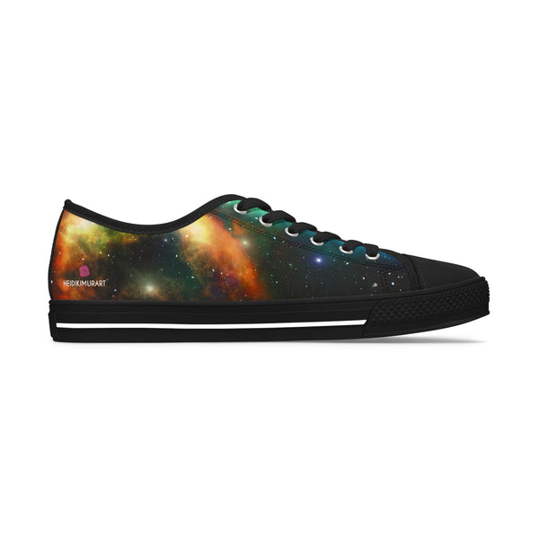 Colorful Galaxy Best Women's Sneakers, Best Women's Low Top Canvas Sneakers (US Size: 5.5-12)