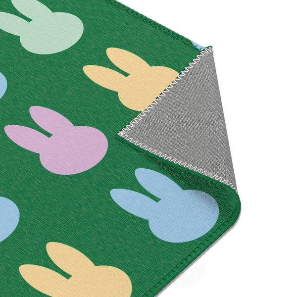 Green Bunny Rabbit Area Rugs