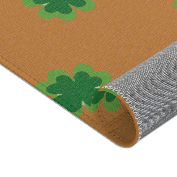 Brown Clover Leaf Area Rugs