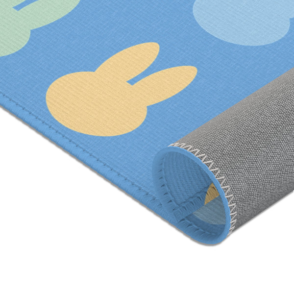 Blue Bunny Rabbit Area Rugs
