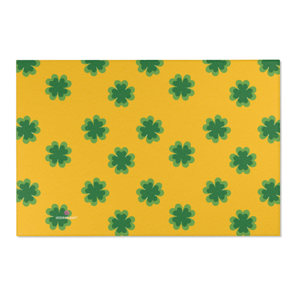 Yellow Clover Leaf Area Rugs