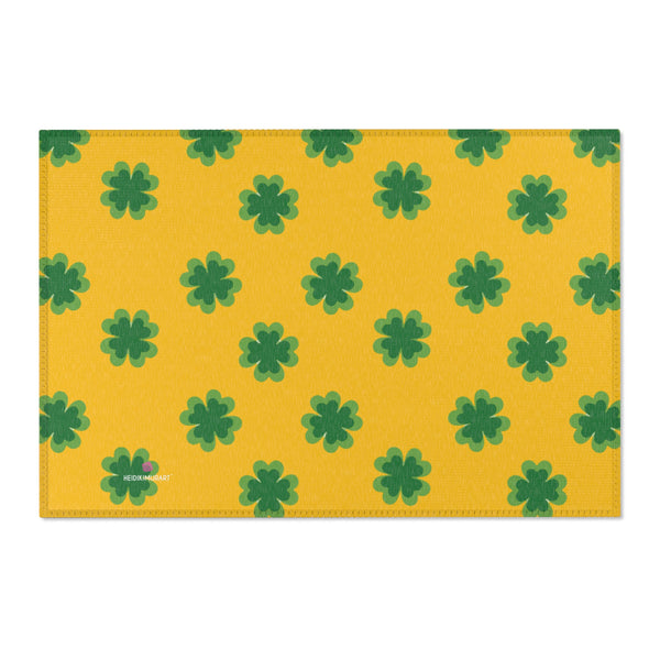 Yellow Clover Leaf Area Rugs