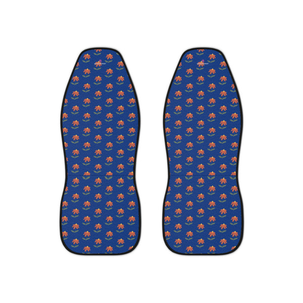 Blue Daisies Car Seat Covers, Blue Daisies Floral Print 2-Pcs Set (48.03" × 18.50") Polyester Car Seat Covers, Best Car Accessories Essential Premium Quality Best Soft Luxury Car Seat&nbsp;- 2 Pack For Your Car Seat Protection, Car Seat Protectors, Designer Car Seat Accessories, Pair of 2 Front Seat Covers, Custom Seat Covers, Luxury Car Seat Covers, Best Car Seat Covers