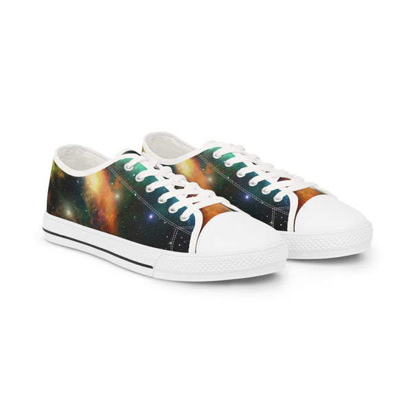 Colorful Galaxy Print Men's Sneakers, Best Low Tops, Best Designer Men's Low Top Sneakers