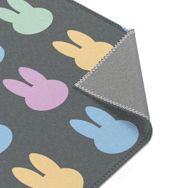 Dark Grey Bunny Area Rugs