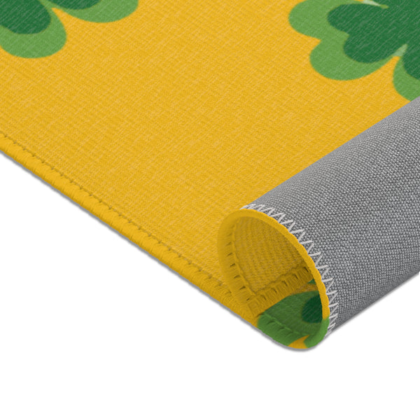 Yellow Clover Leaf Area Rugs
