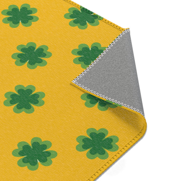 Yellow Clover Leaf Area Rugs