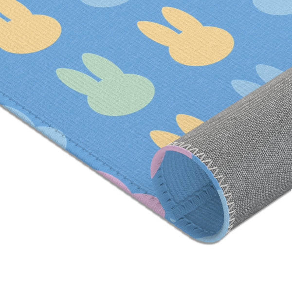 Blue Bunny Rabbit Area Rugs