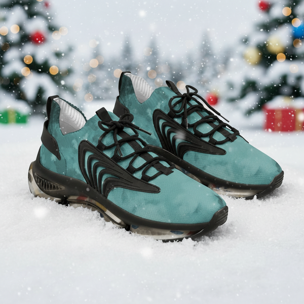 Blue Abstract Men's Mesh Sneakers, Blue Abstract Men's Sneakers Best Comfy Men's Mesh Sports Sneakers Shoes (US Size: 5-12)