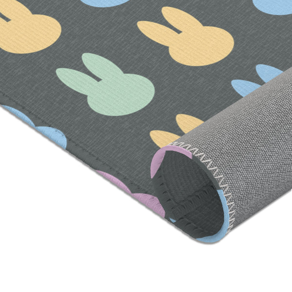 Dark Grey Bunny Area Rugs