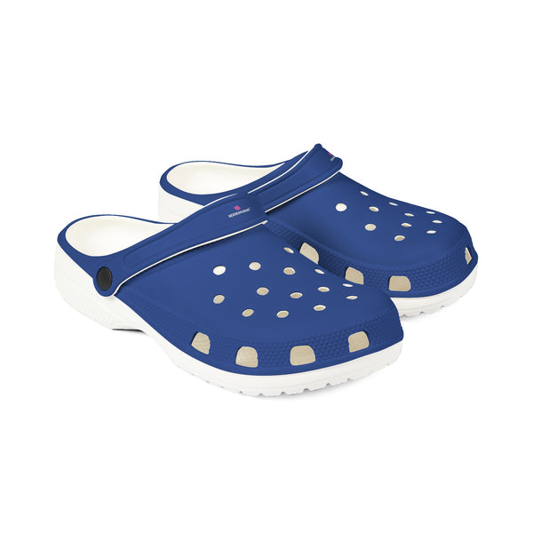 Dark Blue Solid Color Clogs, EVA Foam Unisex Clogs For Men or Women