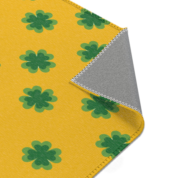 Yellow Clover Leaf Area Rugs