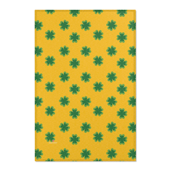 Yellow Clover Leaf Area Rugs
