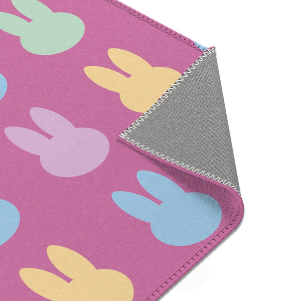 Pink Bunny Rabbit Area Rugs