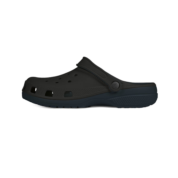 Black Solid Color Clogs, EVA Foam Unisex Clogs For Men or Women