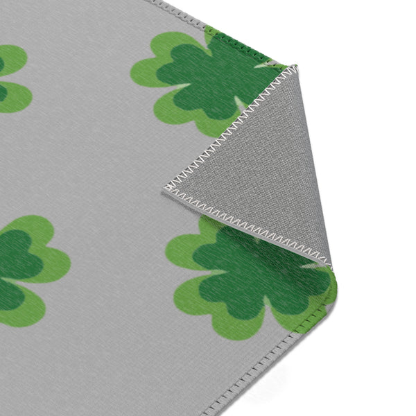 Grey Clover Leaf Area Rugs