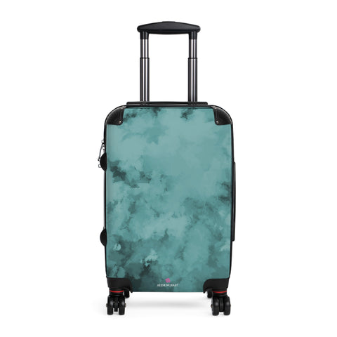 Blue Abstract Print Suitcases, Travel Bag Suitcases