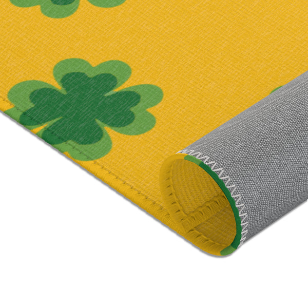 Yellow Clover Leaf Area Rugs
