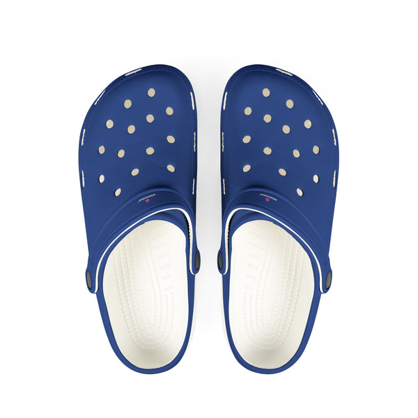 Dark Blue Solid Color Clogs, EVA Foam Unisex Clogs For Men or Women