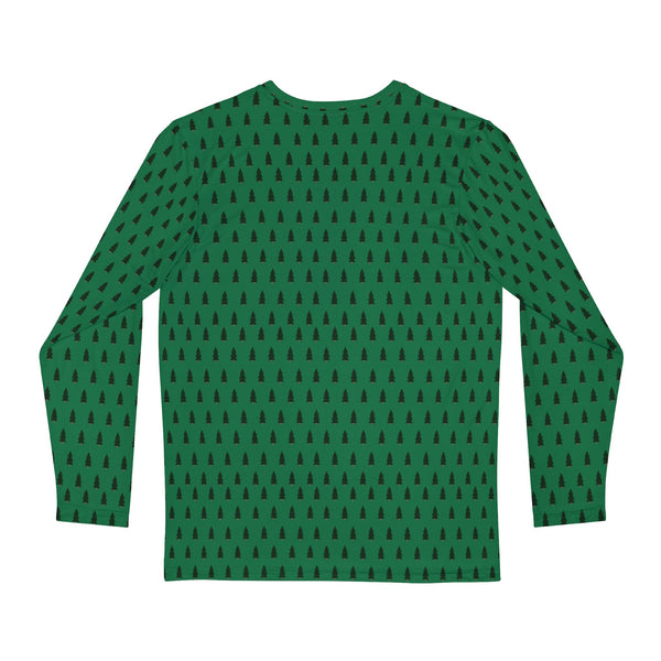 Green Christmas Tree Men's Long Sleeves,  Men's Long Sleeve Shirt (AOP) - Made in USA