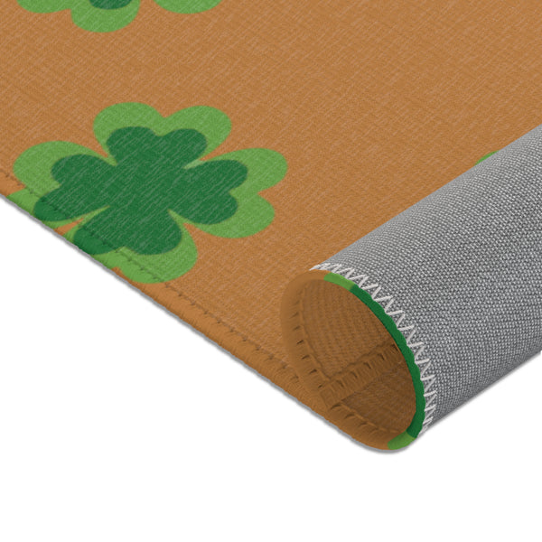 Brown Clover Leaf Area Rugs