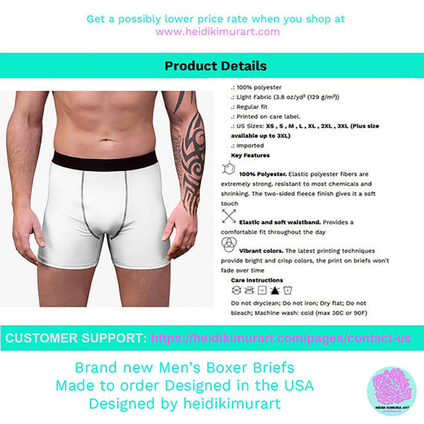 Hot Pink Men's Underwear, Zebra Striped Animal Print Best Designer Luxury Sexy Men's Boxer Briefs