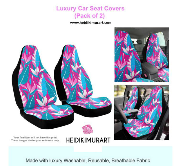 Black Car Seat Covers, 2-Pack Solid Color Essential Premium Quality Best Microfiber Luxury Car Seat