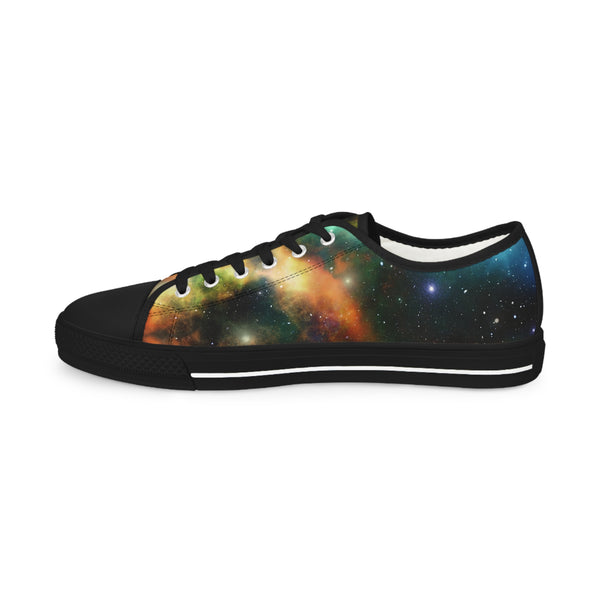 Colorful Galaxy Print Men's Sneakers, Best Low Tops, Best Designer Men's Low Top Sneakers