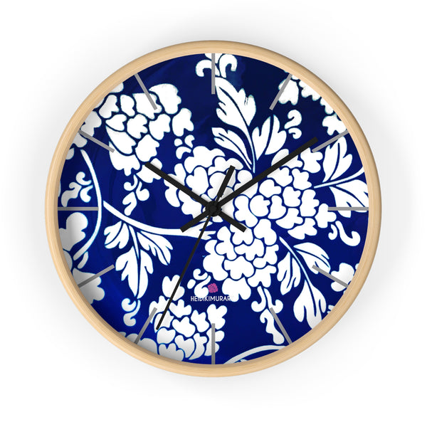 Blue Oriental Style Wall Clock