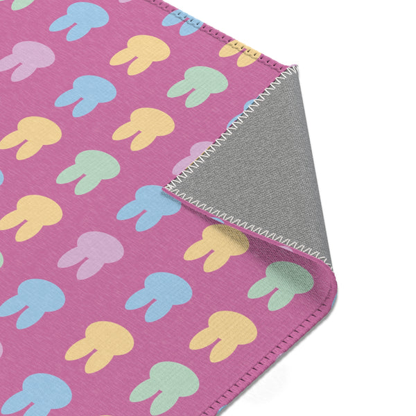 Pink Bunny Rabbit Area Rugs