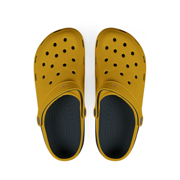 Yellow Solid Color Clogs, EVA Foam Unisex Clogs For Men or Women