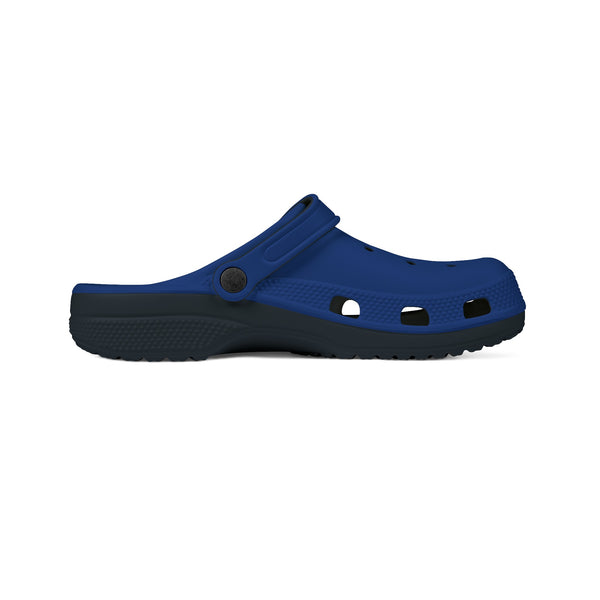 Dark Blue Solid Color Clogs, EVA Foam Unisex Clogs For Men or Women