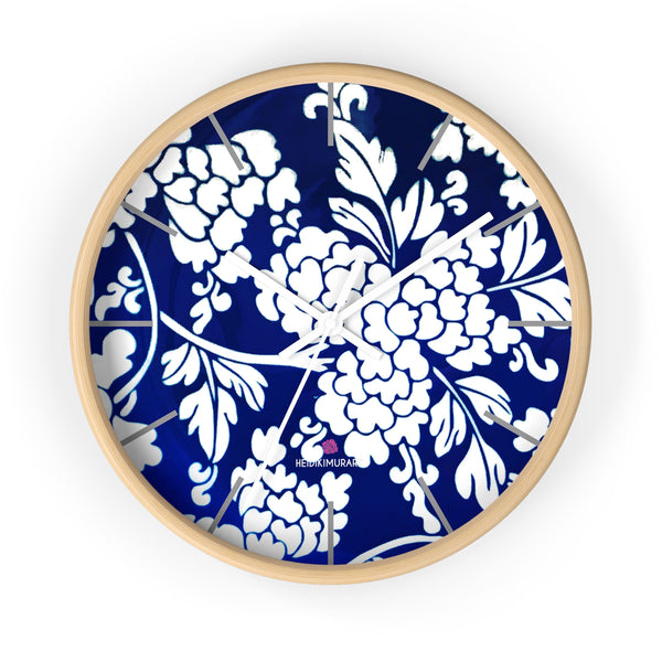 Blue Oriental Style Wall Clock