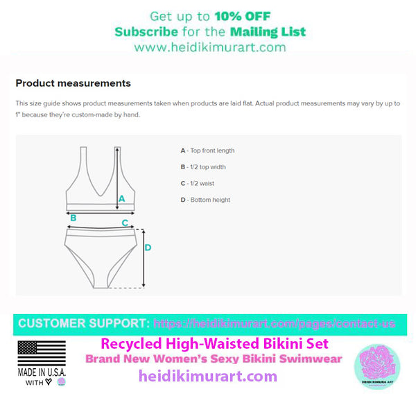 Purple Tropical Print Women's Swimwear, 2-pc Padded Comfy Bikini Set For Women - Made in USA/EU/MX  (US Size: 2XS-3XL)