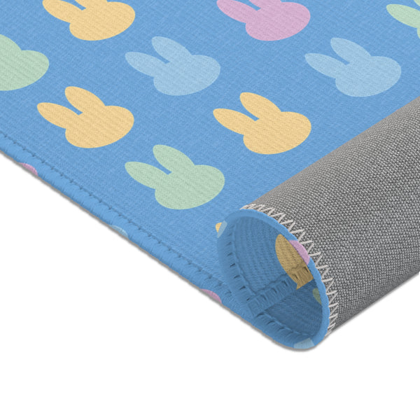 Blue Bunny Rabbit Area Rugs