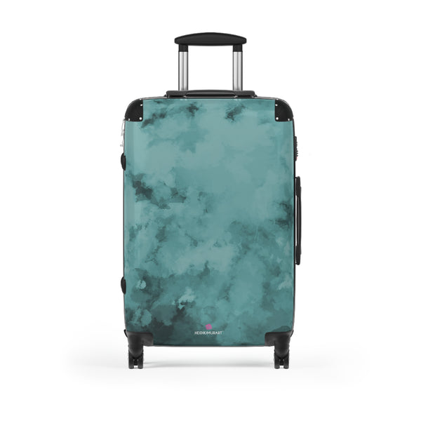 Blue Abstract Print Suitcases, Travel Bag Suitcases