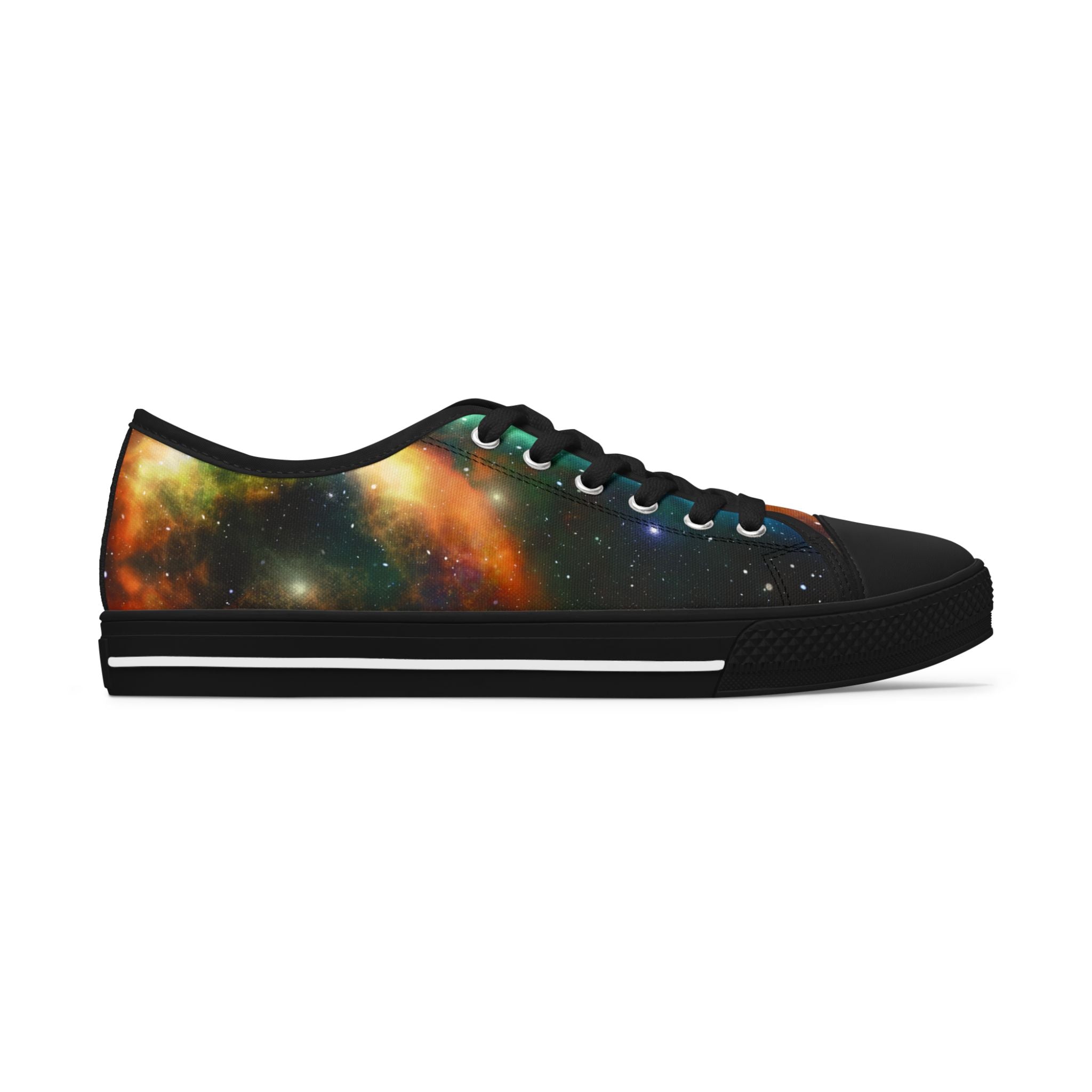 Colorful Galaxy Space Women's Sneakers, Galaxy Print Women's Low Top Sneakers Tennis Shoes, Canvas Fashion Sneakers With Durable Rubber Outsoles and Shock-Absorbing Layer and Memory Foam Insoles&nbsp;(US Size: 5.5-12)