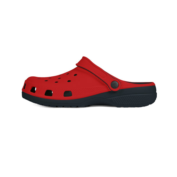 Red Solid Color Clogs, EVA Foam Unisex Clogs For Men or Women