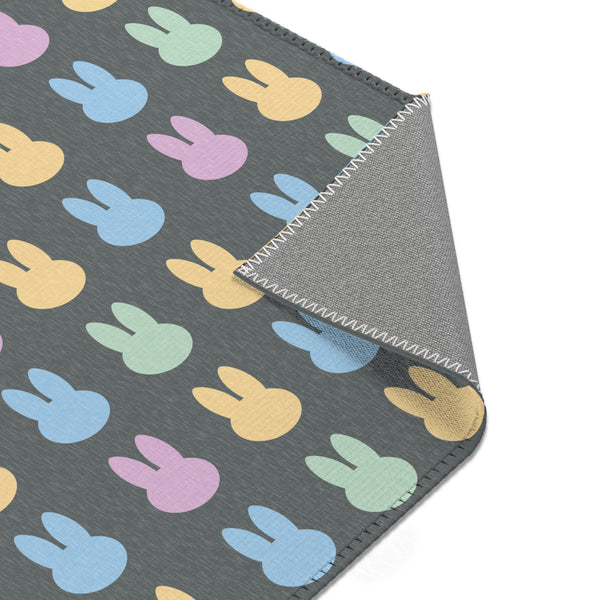 Dark Grey Bunny Area Rugs