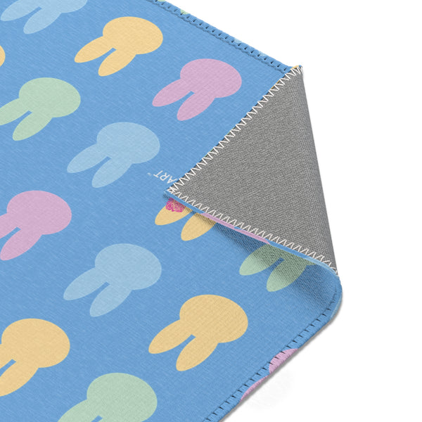 Blue Bunny Rabbit Area Rugs