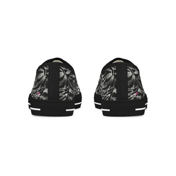 Black Tiger Striped Men's Sneakers, Best Low Tops, Designer Men's Low Top Sneakers