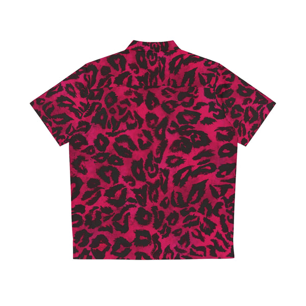 Pink Zebra Men's Shirt, Best  Animal Print Men's Hawaiian Shirt