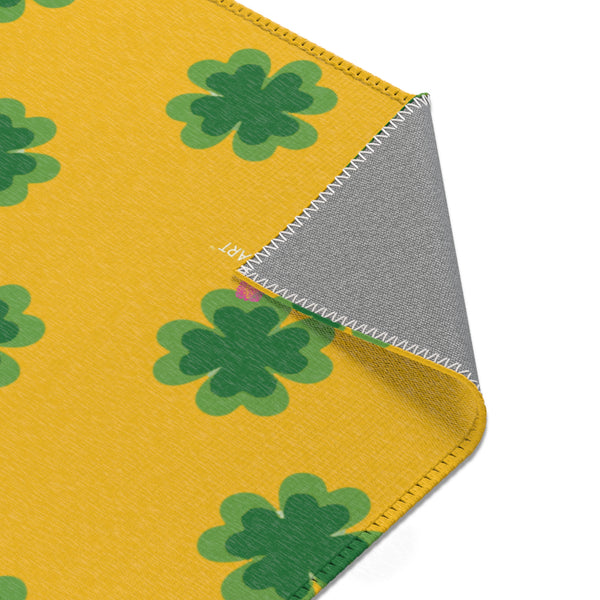 Yellow Clover Leaf Area Rugs