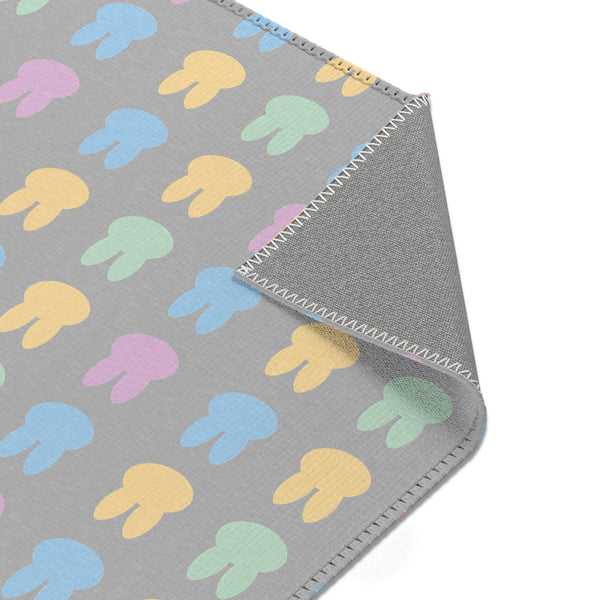 Grey Bunny Rabbit Area Rugs