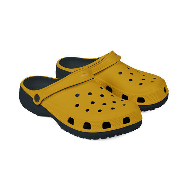 Yellow Solid Color Clogs, EVA Foam Unisex Clogs For Men or Women