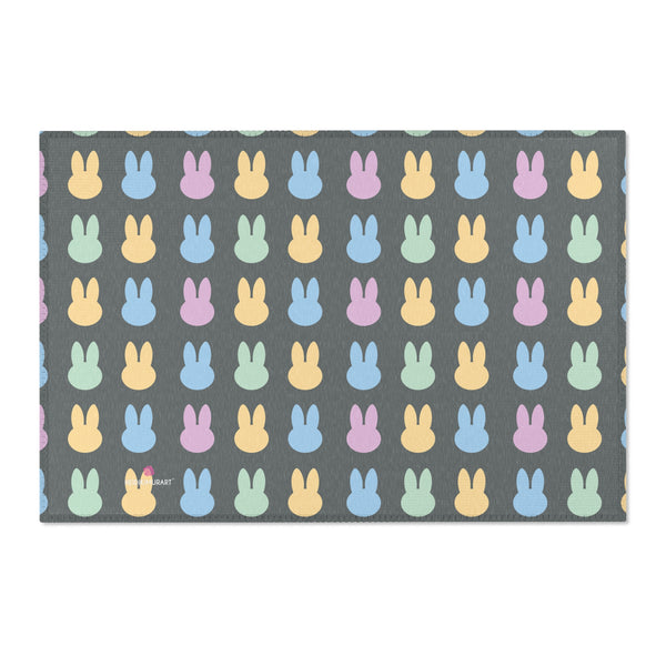 Dark Grey Bunny Area Rugs