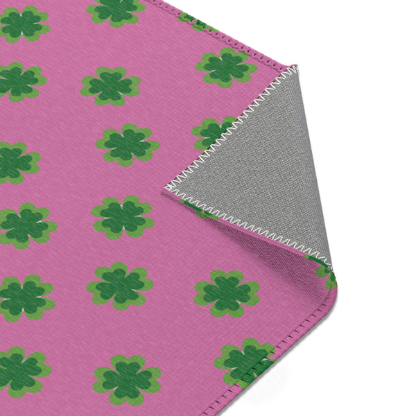 Pink Clover Leaf Area Rugs