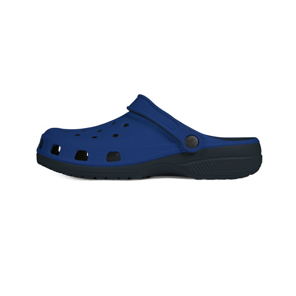 Dark Blue Solid Color Clogs, EVA Foam Unisex Clogs For Men or Women