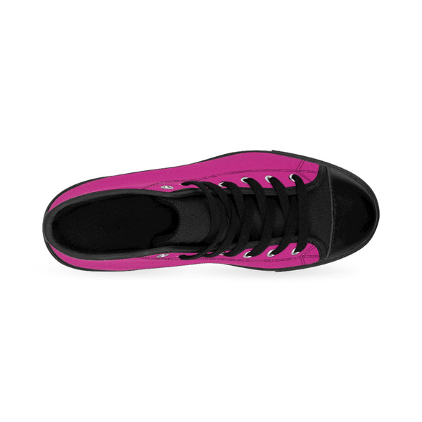 Pink Solid Color Men's High Tops,  Best Designer Men's Classic Sneakers